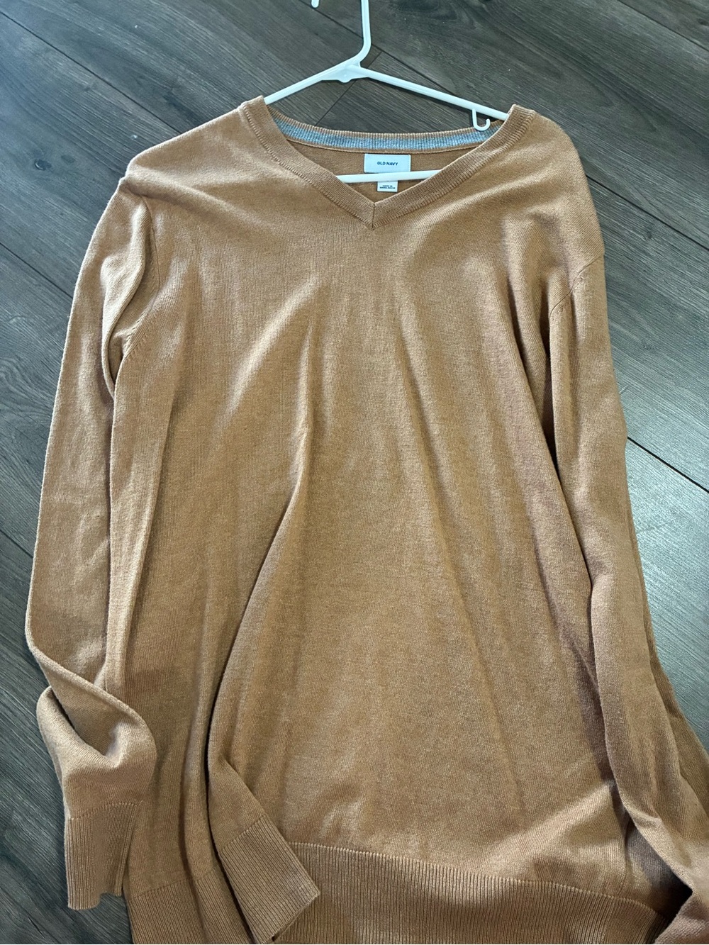 Old Navy Camel/Tan V‑Neck Sweater